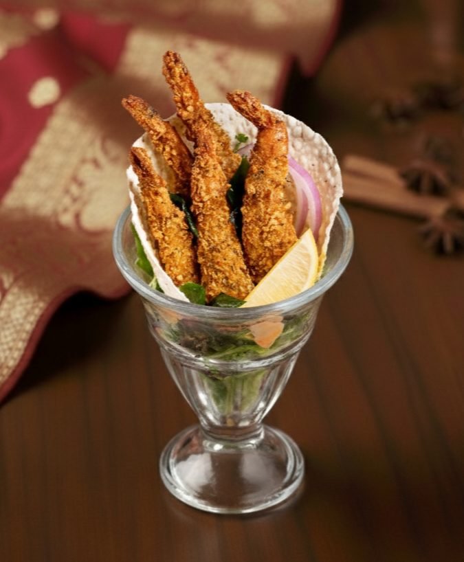 Poppadum Crusted Prawns